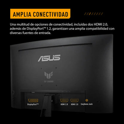 Monitor Gamer Curvo Asus Vg32wq3b Lcd 31.5 , 180hz 2560x1440 Negro