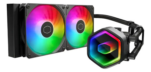Enfriamiento Liquido Cooler Master Masterliquid Core Ii 240mm Argb 4 Pines Pwm 1750 Rpm Lga 1851 Am5 Negro Mlw-d24m-a18p
