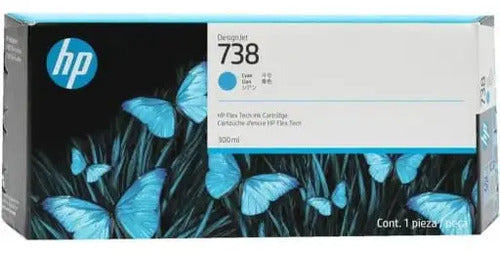 Cartucho Hp 738 Cian 300ml 676m6a