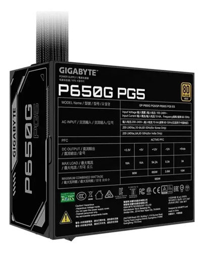 Fuente De Poder Gigabyte (gp-p650g Pg5) 650w,pci-e Gen5 Negro