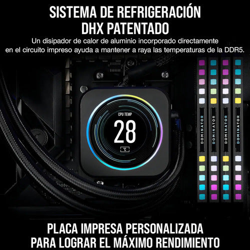 Kit Memoria Ram Corsair Dominator Platinum Rgb Ddr5, 5600mhz