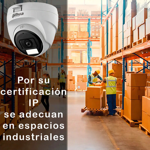 Cámara Domo 2 Meg Dahua Lente De 2.8 Mm Apertura Hasta 100° Blanco
