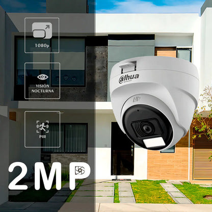 Cámara Domo 2 Meg Dahua Lente De 2.8 Mm Apertura Hasta 100° Blanco