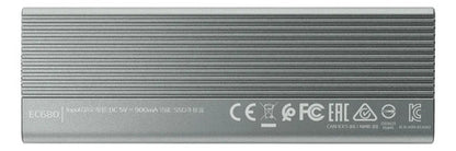 Adata Gabinete De Disco Duro Ec680 M.2, M.2, Usb-c 3.2 Gris