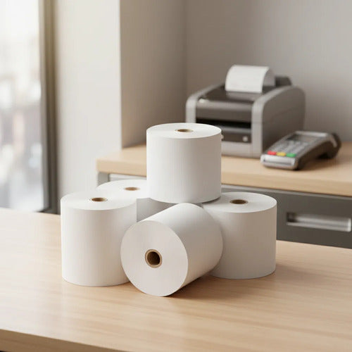 Rollo Termico Pcm T8080s 80mm X 80mm C/50 Piezas Blanco