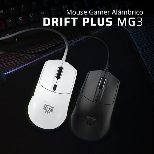 Mouse Gamer Ergonómico Balam Rush Drift Plus Mg3 Blanco 7200 Blanco