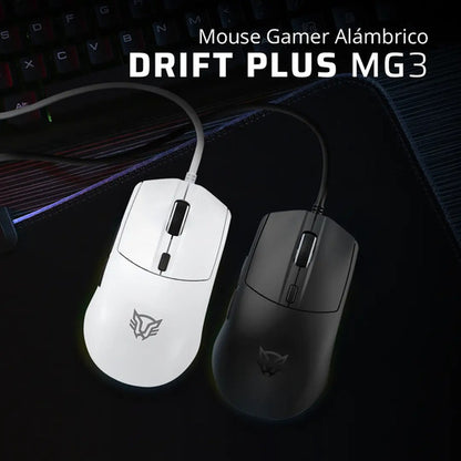 Mouse Gamer Ergonómico Balam Rush Drift Plus Mg3 Blanco 7200 Blanco