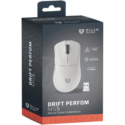 Mouse Gamer Ergonómico Balam Rush Drift Perform Mg5, Inalámb Blanco