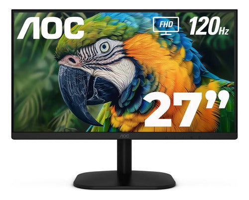 Monitor Aoc Modelo 27b35h3 Brillo 300 Cd/m2 Tiempo Rpta 1 Ms Negro