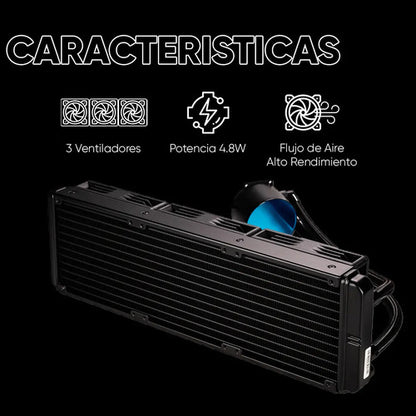 Naceb Ártico 360 Enfriamiento Líquido Cpu, 3x 120mm Negro Negro