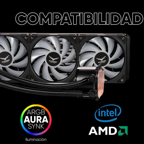 Naceb Ártico 360 Enfriamiento Líquido Cpu, 3x 120mm Negro Negro