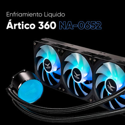 Naceb Ártico 360 Enfriamiento Líquido Cpu, 3x 120mm Negro Negro