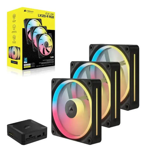 Ventilador Corsair Icue Link Lx120-r, 3x 120mm, 2400rpm, Rgb
