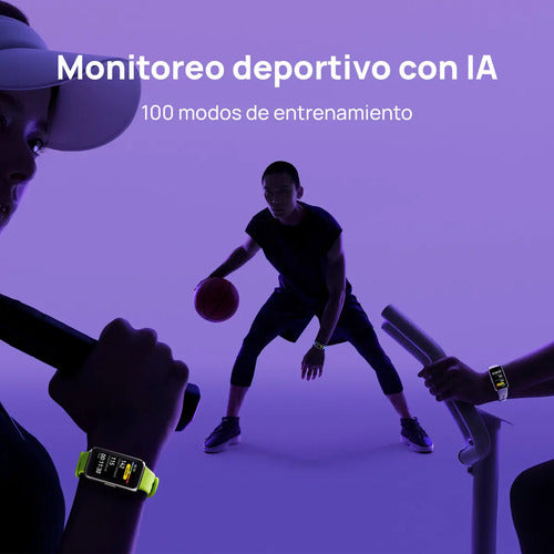 Smartband Huawei Band 10 Caja Aluminio Blanco Fluoroelastómero Verde