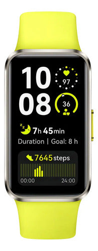 Smartband Huawei Band 10 Caja Aluminio Blanco Fluoroelastómero Verde