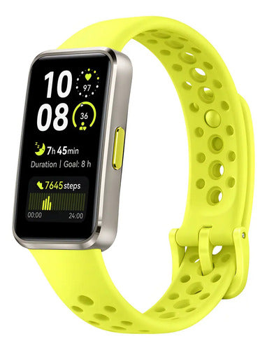 Smartband Huawei Band 10 Caja Aluminio Blanco Fluoroelastómero Verde