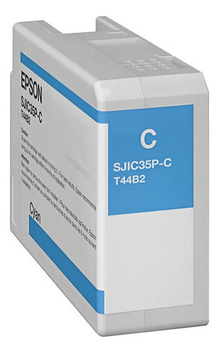Tinta Epson Sjic35p C13t44b220 Colorworks Cyan