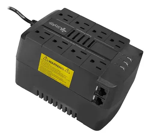 Regulador De Voltaje Stylos Stre480b 480w 1000va 8 Contactos Negro