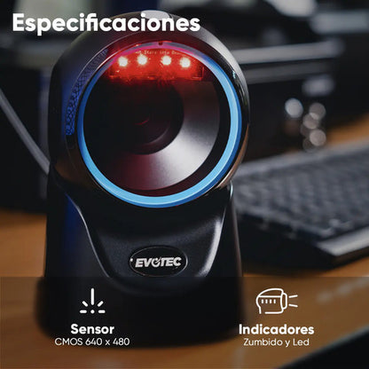 Evotec Escaner De Codigos De Barras 2d Ev-3008