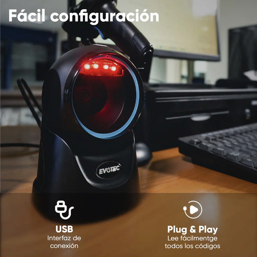 Evotec Escaner De Codigos De Barras 2d Ev-3008