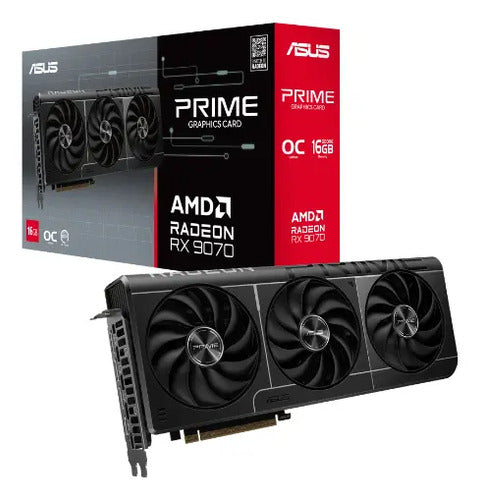 Tarjeta De Video Asus Prime Rx 9070 Oc De 16 Gb Gddr6