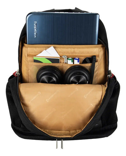 Mochila Urbana Swissmobility Allen  De 15.6 Pulgadas Negro Liso