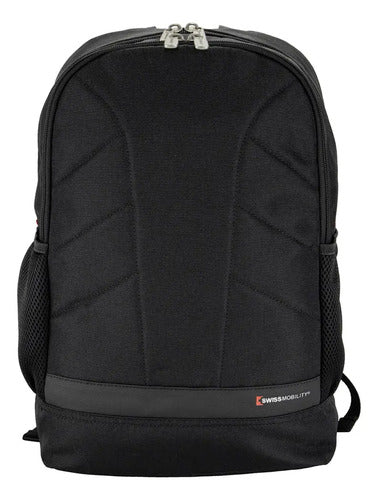 Mochila Urbana Swissmobility Allen  De 15.6 Pulgadas Negro Liso
