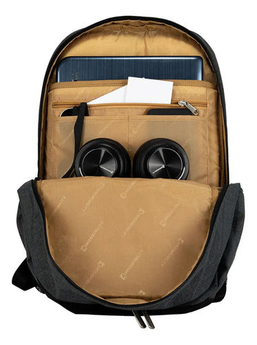 Mochila Urbana Swissmobility Jones  15.6  Y Bolsillos Negro Liso