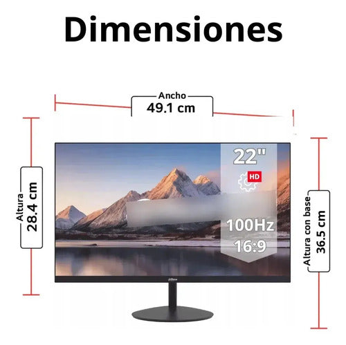 Monitor 22 Dahua Dhi-lm22-a200y - 100hz Negro
