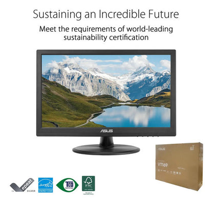 Monitor Asus Vt169he Led Touch 15.6 , 1920x1080 Full Hd 60hz Negro