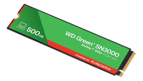 Ssd Interno Western Digital Sn3000 Wds500g4g0e 500gb Negro Verde