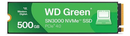 Ssd Interno Western Digital Sn3000 Wds500g4g0e 500gb Negro Verde