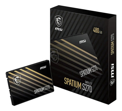 Ssd Msi Spatium S270 480gb 2.5 Sata Iii 500/450 Mb/s Negro Negro