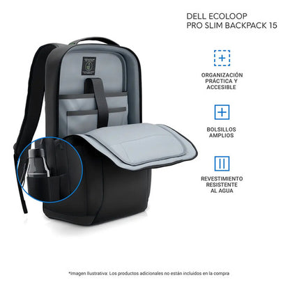 Dell Ecoloop Pro Slim Backpack Case 15 Cp5724s Negro Liso