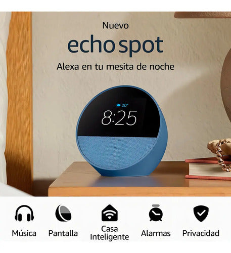 Amazon Echo Spot Azul Color Azul Acero Azul Acero