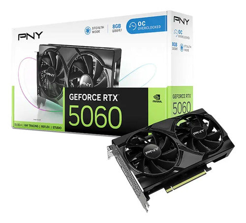 Tarjeta De Video Pny Nvidia Geforce Rtx 5060 Dual Fan Oc, 8g