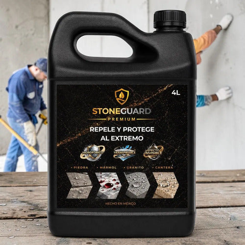 Stoneguard Sellador Repelente 4l Base Agua Efecto Invisible Incoloro Efecto Invisible