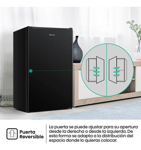 Hisense Frigobar Rr43d6abx1, 4.3 Pies Cúbicos, Negro Negro