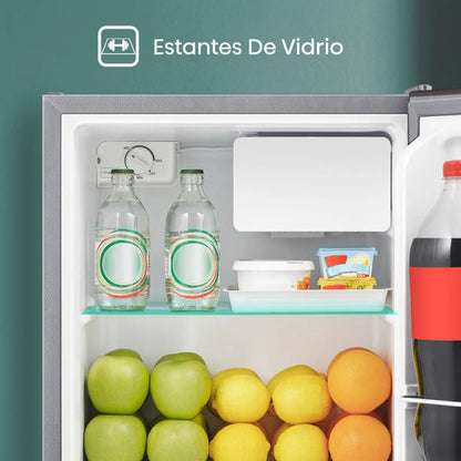 Hisense Frigobar Rr16d6agx1, 1.6 Pies Cúbicos, Plata Plateado