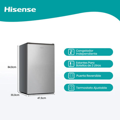 Hisense Frigobar Rr43d6acx1, 4.2 Pies Cúbicos, Gris Gris
