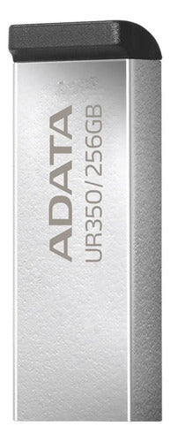 Memoria Usb Adata Ur350 256gb Usb-a 3.2 Metalica Cob 100mb/s Color Negro