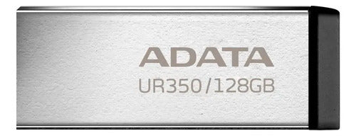 Memoria Usb Resistente 128gb Adata Ur350 Color Plateado Lisa Liso