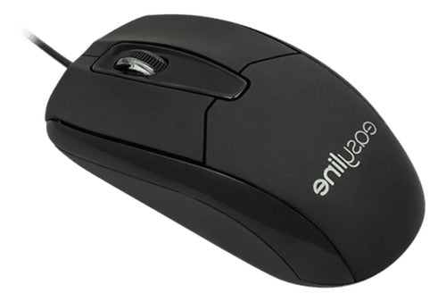 Mouse Alámbrico Easy Line El-993377 Color Negro Negro