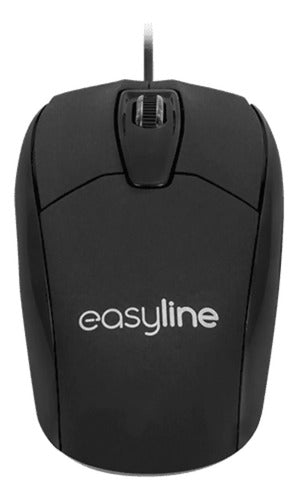 Mouse Alámbrico Easy Line El-993377 Color Negro Negro