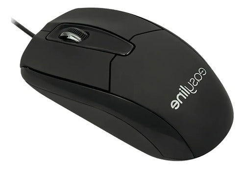 Mouse Alámbrico Easy Line El-993377 Color Negro Negro