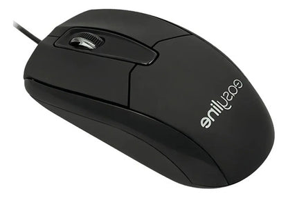 Mouse Alámbrico Easy Line El-993377 Color Negro Negro