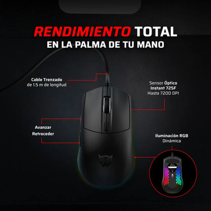 Mouse Gamer Balam Rush Drift Plus Mg3 7200dpi Negro
