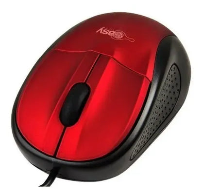 Mouse Optico Alambrico Easy Line By Perfect Choice Rojo Usb Rojo
