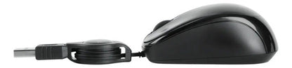 Mouse Usb Targus Mini Retractil Portable Amu75us Color Negro Negro