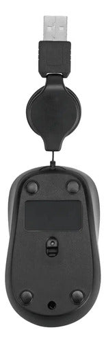 Mouse Usb Targus Mini Retractil Portable Amu75us Color Negro Negro